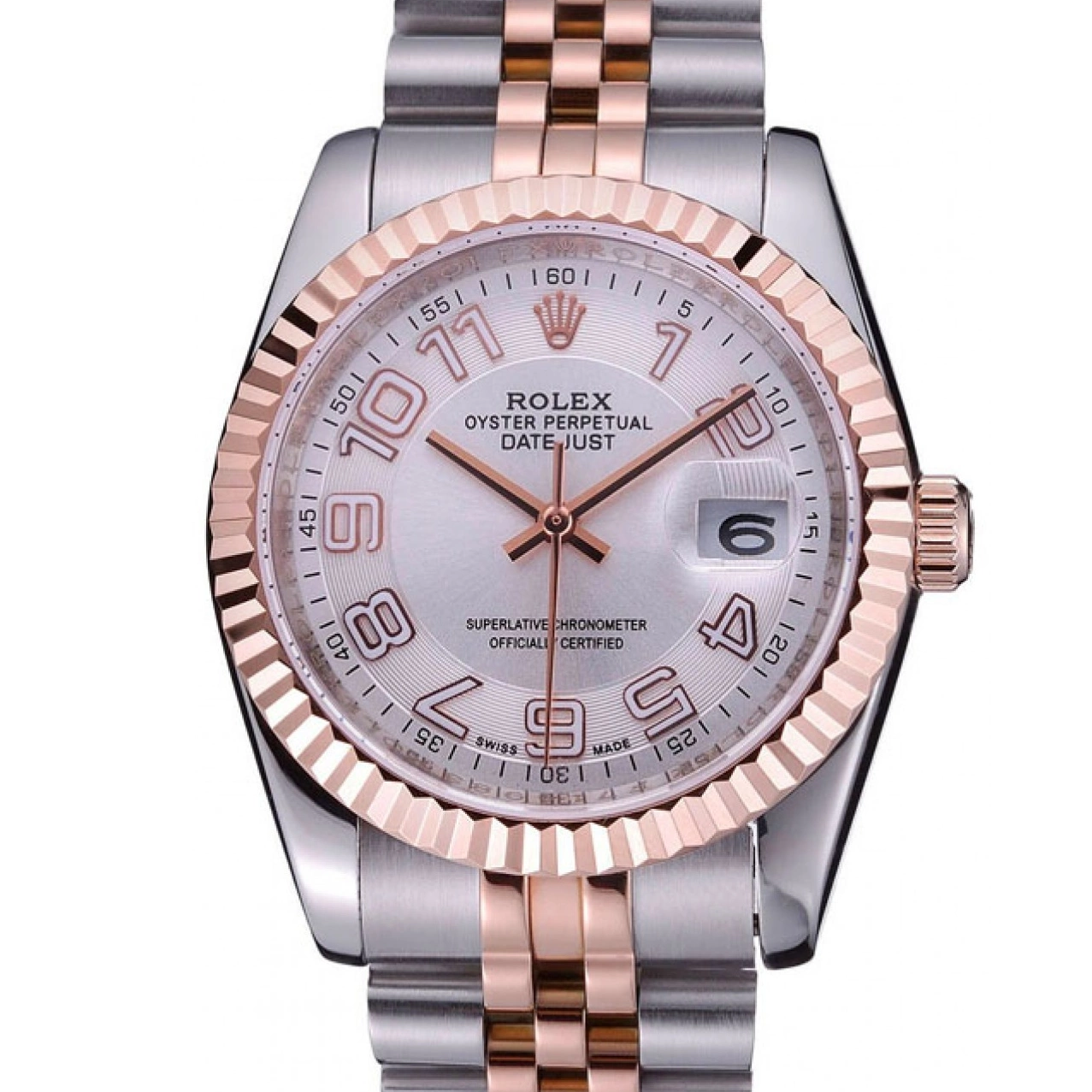 Aaa replica watch Steel 622544 DateJust and Rolex Gold Stainless White Dial Bracelet 0714